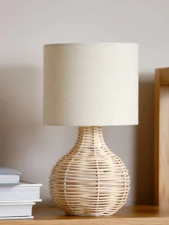Sale HELMERLámpara de mesa HELMER Ø17xA32cm natural Lámparas