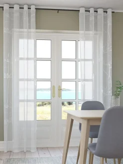 Clearance HESSACortina HESSA 1x140x300 plateado/blanco Gasa