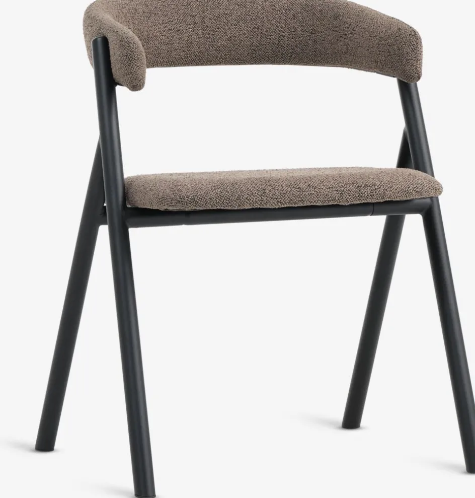 Online HINDEVADSilla de comedor HINDEVAD tela marrón claro/negro Sillas De Comedor