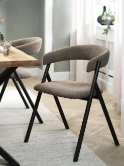 Online HINDEVADSilla de comedor HINDEVAD tela marrón claro/negro Sillas De Comedor