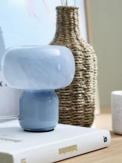 Online HJARNELámpara de mesa HJARNE Ø16xA18cm azul Lámparas
