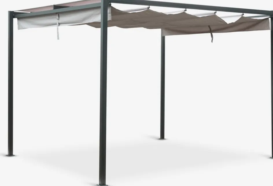 Online HJORTEMOSEPérgola HJORTEMOSE A3xL3xA2,3m gris claro Cenadores Y Pérgolas