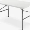Best HOLMENMesa plegable HOLMEN A60xL124 blanco Mesas De Jardín|Mesas De Camping