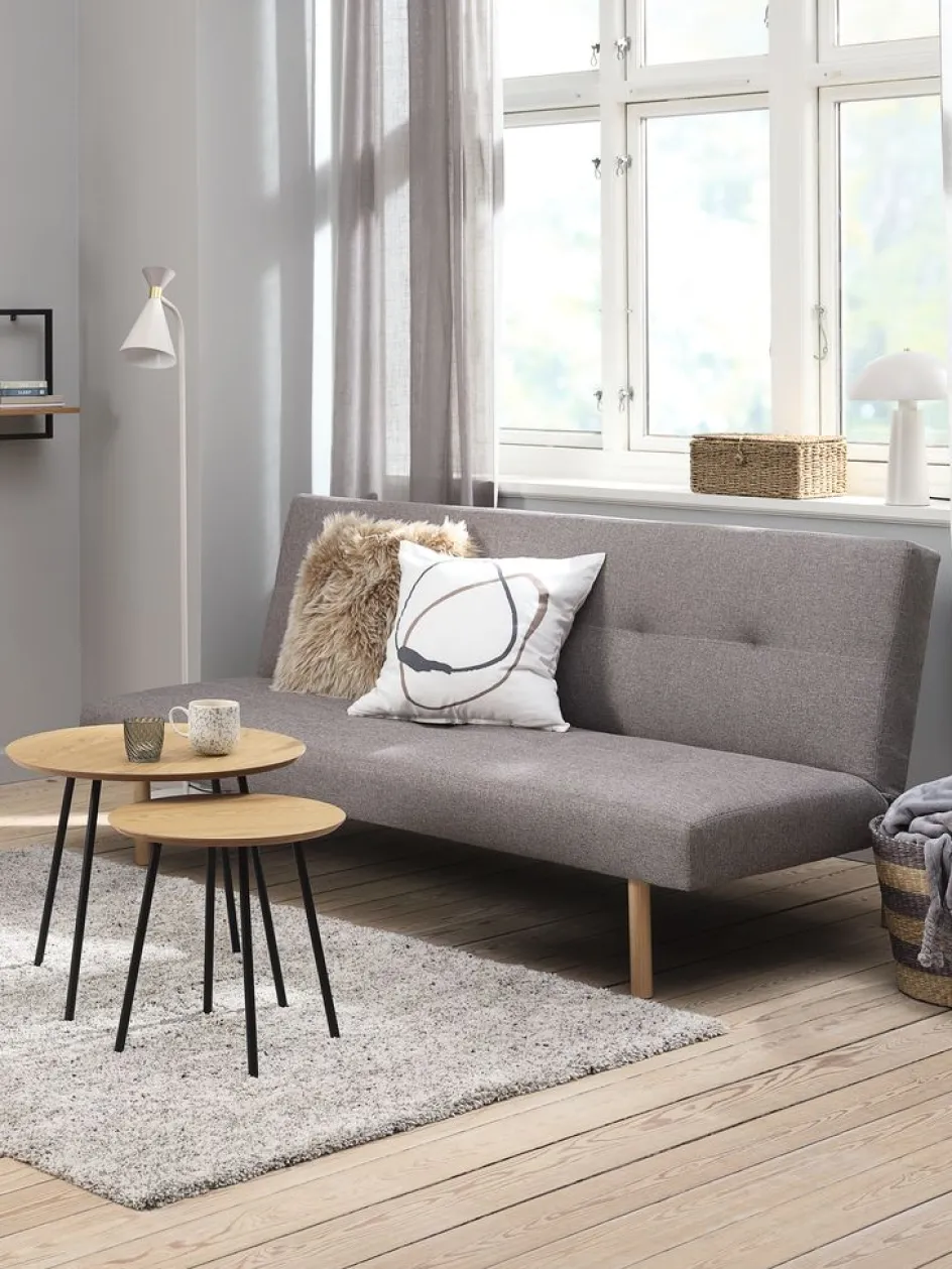 HOLSTEDSofá cama HOLSTED tela gris/natural Sofás Cama|Sofás Cama
