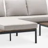 Online HOUConjunto jardín HOU con chaise longue 3 plazas madera dura Conjuntos Mesa Y Sillas De Jardín|Muebles De Jardín