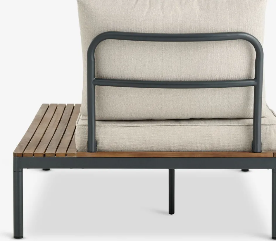 Online HOUConjunto jardín HOU con chaise longue 3 plazas madera dura Conjuntos Mesa Y Sillas De Jardín|Muebles De Jardín