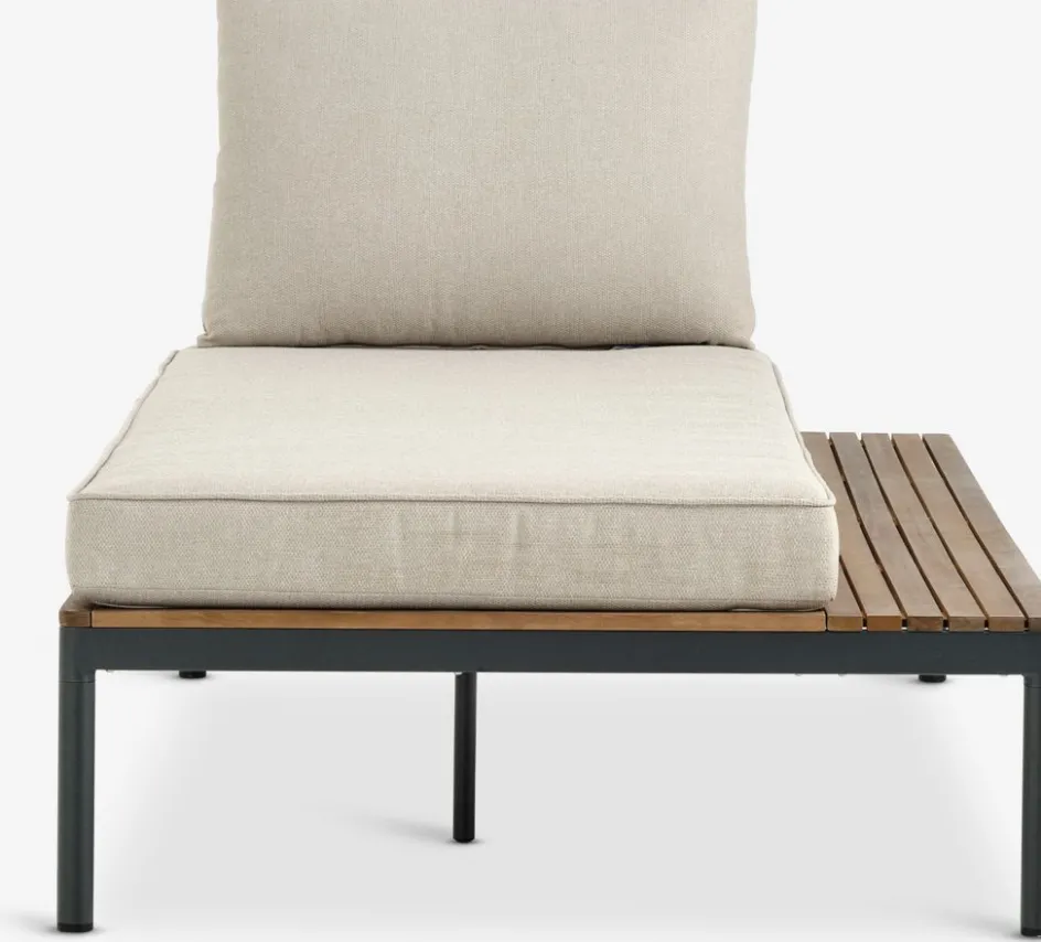 Online HOUConjunto jardín HOU con chaise longue 3 plazas madera dura Conjuntos Mesa Y Sillas De Jardín|Muebles De Jardín