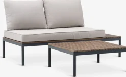 New HOUConjunto muebles jardín HOU 2 plazas madera dura Conjuntos Mesa Y Sillas De Jardín|Muebles De Jardín