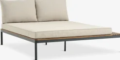 Clearance HOUMódulo de jardín HOU chaise longue 2 plazas madera dura Muebles De Jardín