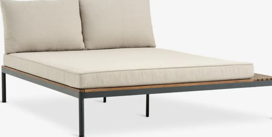 Clearance HOUMódulo de jardín HOU chaise longue 2 plazas madera dura Muebles De Jardín