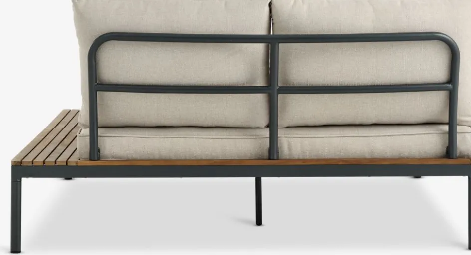 Clearance HOUMódulo de jardín HOU chaise longue 2 plazas madera dura Muebles De Jardín