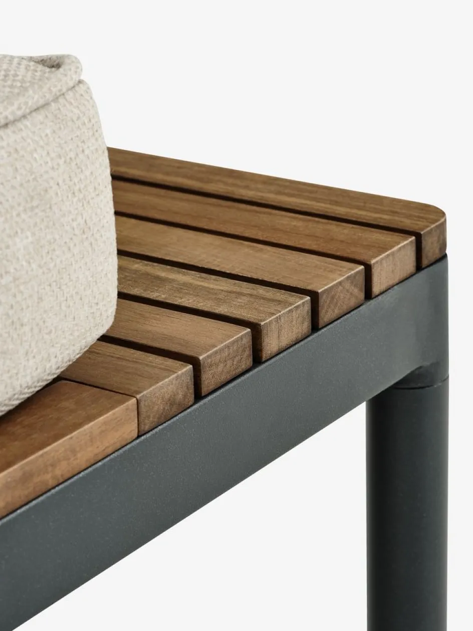 Clearance HOUMódulo de jardín HOU chaise longue 2 plazas madera dura Muebles De Jardín