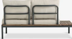 Hot HOUMódulo de jardín sofá HOU 2 plazas madera dura Muebles De Jardín