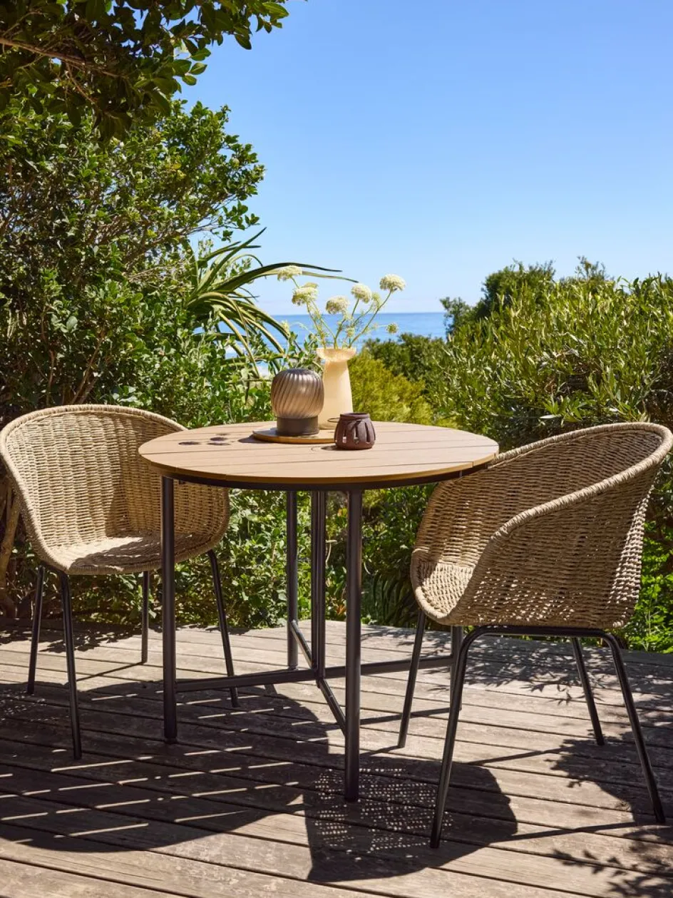 Best HOVVIG + TUERNEMesa HOVVIG L10/90 + 2 sillas TUERNE natural Conjuntos Mesa Y Sillas De Jardín