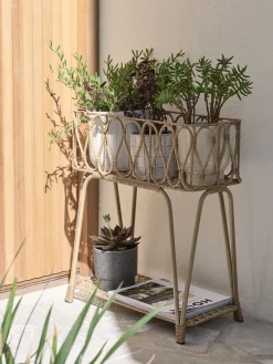 Discount HUMMERPedestal plantas de jardín HUMMER A25xL50xA60 natural Maceteros