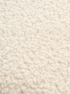 Hot HUNDESTEDReposapiés HUNDESTED felpa blanco crudo/color roble Sillones