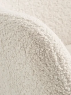 Online HUNDESTEDSillón HUNDESTED felpa blanco crudo/color roble natural Sillones