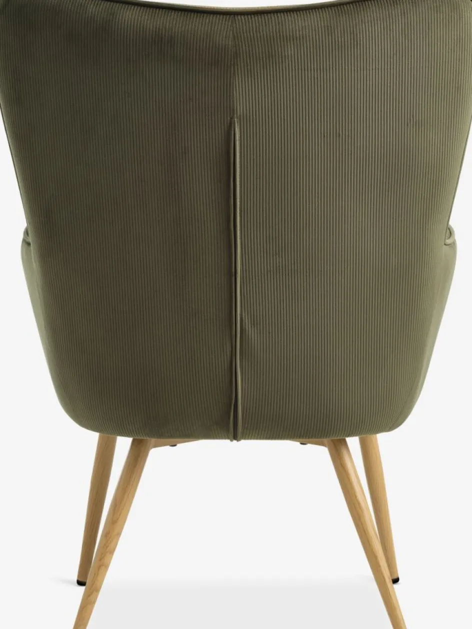 Hot HUNDESTEDSillón HUNDESTED pana /color roble natural Sillones