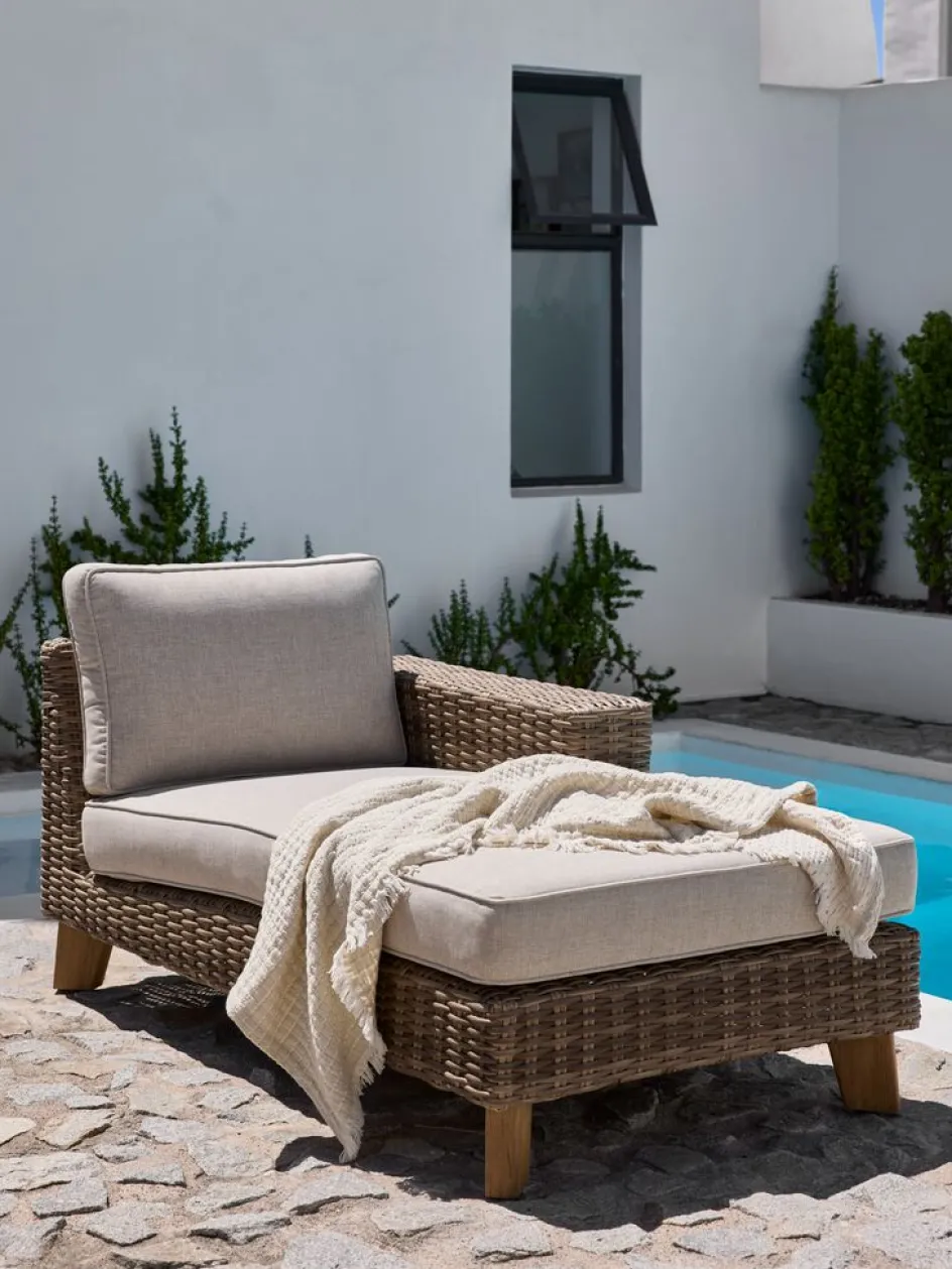 Sale HUSAATumbona HUSAA A88xL162 derecha natural Muebles De Jardín|Tumbonas