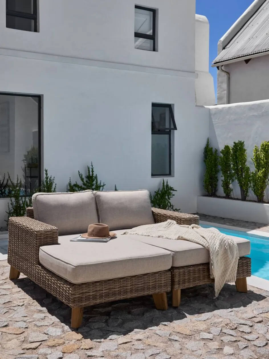 Sale HUSAATumbona HUSAA A88xL162 derecha natural Muebles De Jardín|Tumbonas