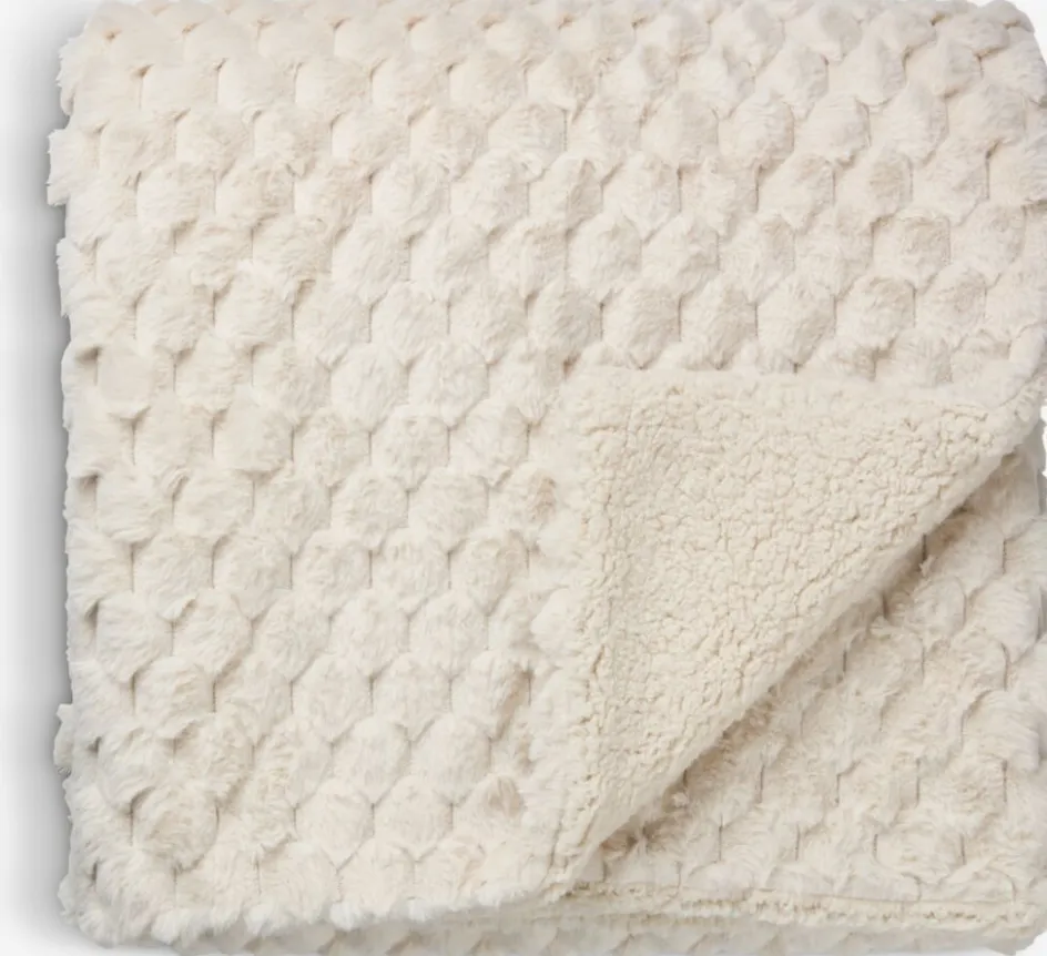 Clearance HVIDBLOMMEManta HVIDBLOMME 150x200 beis Mantas