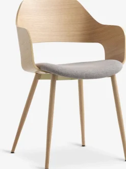 New HVIDOVRESilla de comedor HVIDOVRE /tela gris claro Sillas De Comedor