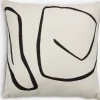 New HVITVEISCojín HVITVEIS 45x45 blanco crudo/negro Cojines