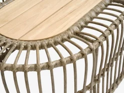 Outlet ILLERUPConjunto muebles jardín ILLERUP 4,5 plazas natural Conjuntos Mesa Y Sillas De Jardín|Muebles De Jardín