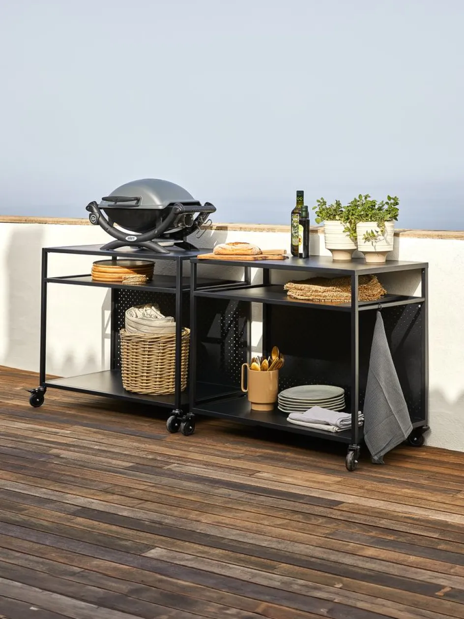 Sale INDSLEVMesa de barbacoa INDSLEV A50xL90 negro Decoración De Jardín