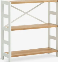 INTRUPEstantería INTRUP ancha 3 estantes blanco/roble natural Estanterias Y Librerías|Estanterias Y Librerías