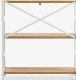 INTRUPEstantería INTRUP ancha 3 estantes blanco/roble natural Estanterias Y Librerías|Estanterias Y Librerías