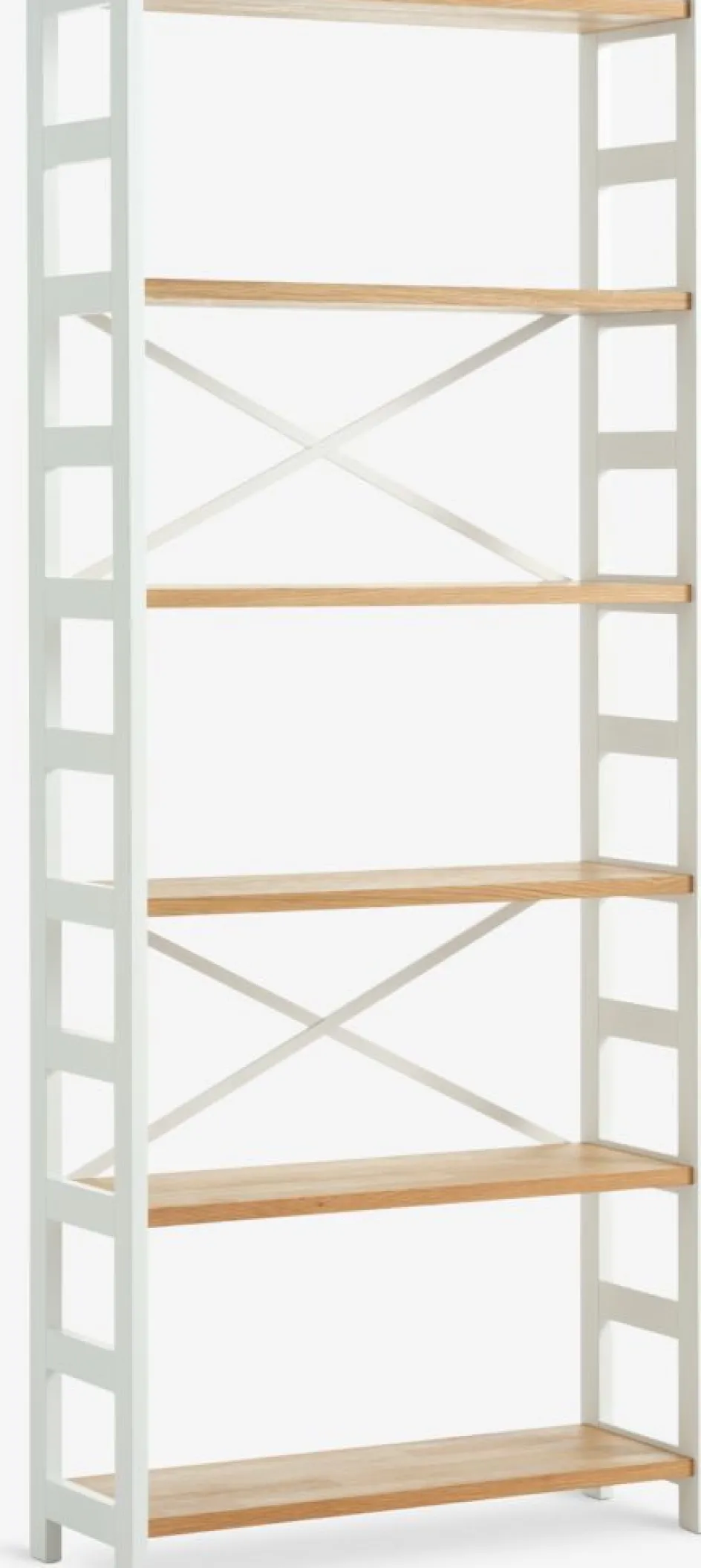 Outlet INTRUPEstantería INTRUP ancha 6 estantes blanco/roble natural Estanterias Y Librerías|Estanterias Y Librerías