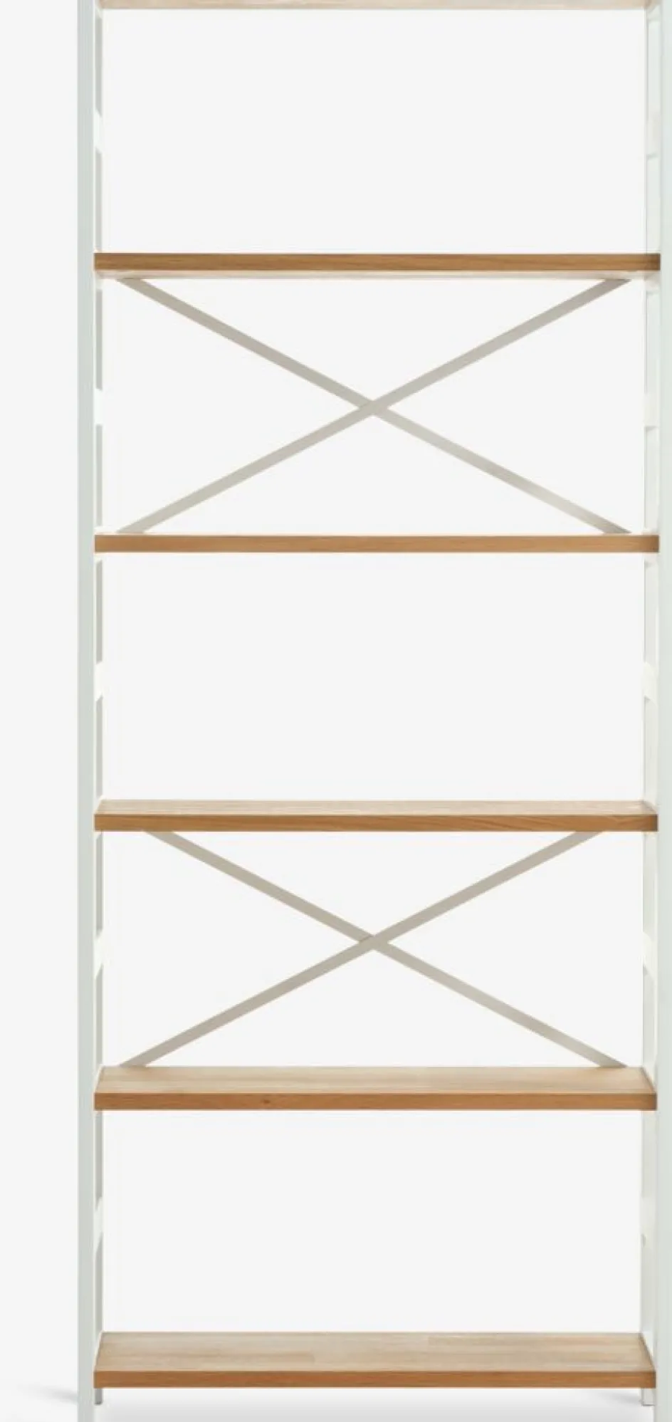 Outlet INTRUPEstantería INTRUP ancha 6 estantes blanco/roble natural Estanterias Y Librerías|Estanterias Y Librerías
