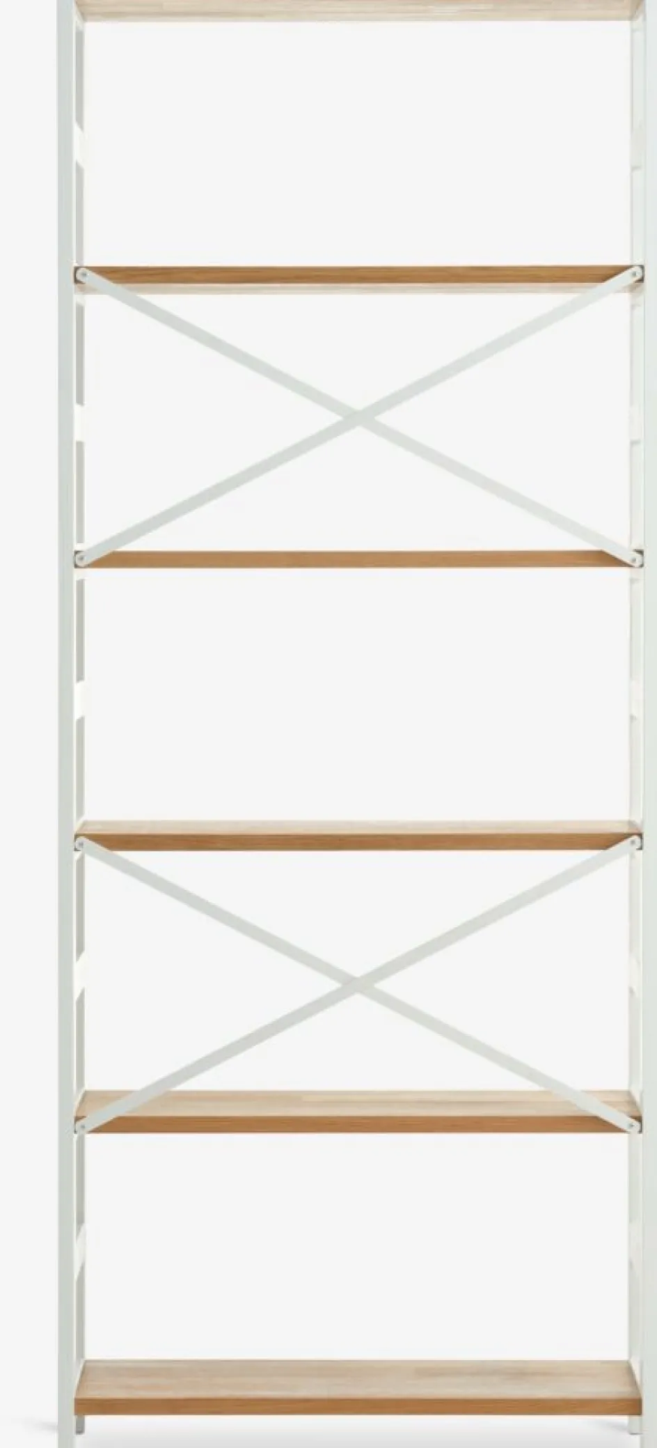 Outlet INTRUPEstantería INTRUP ancha 6 estantes blanco/roble natural Estanterias Y Librerías|Estanterias Y Librerías
