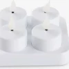 Outlet JANSSONVelas pequeñas LED JANSSON blanco/negro con cargador Velas LED