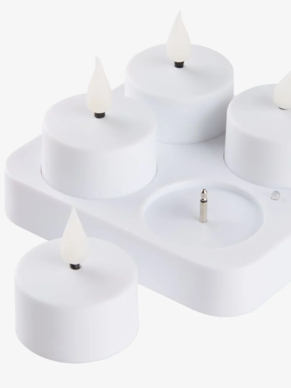 Outlet JANSSONVelas pequeñas LED JANSSON blanco/negro con cargador Velas LED