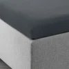 New JASMINGOLDSábana ajustable topper jersey JASMIN 90x200x6-10 gris Sábanas Para Colchones|Sábanas Para Toppers