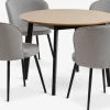 Outlet JEGIND + RISSKOVMesa JEGIND Ø105 roble/negro + 4 sillas RISSKOV gris claro Mesas De Comedor|Conjuntos De Comedor