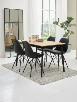 Hot JEGINDMesa de comedor JEGIND 80x130 roble natural/negro Mesas De Comedor