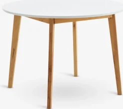 Sale JEGINDMesa de comedor JEGIND Ø105 blanco/natural Mesas De Comedor