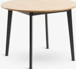 Sale JEGINDMesa de comedor JEGIND Ø105 roble natural/negro Mesas De Comedor
