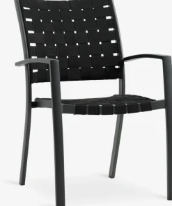 Discount JEKSENSilla apilable JEKSEN negro Sillas De Jardín