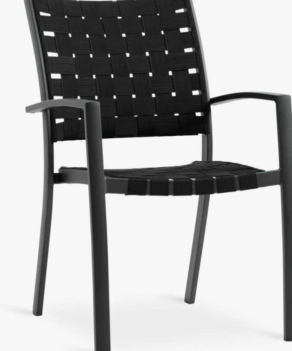 Discount JEKSENSilla apilable JEKSEN negro Sillas De Jardín