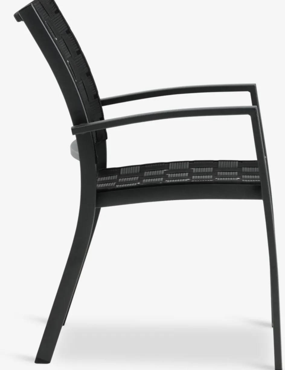 Discount JEKSENSilla apilable JEKSEN negro Sillas De Jardín