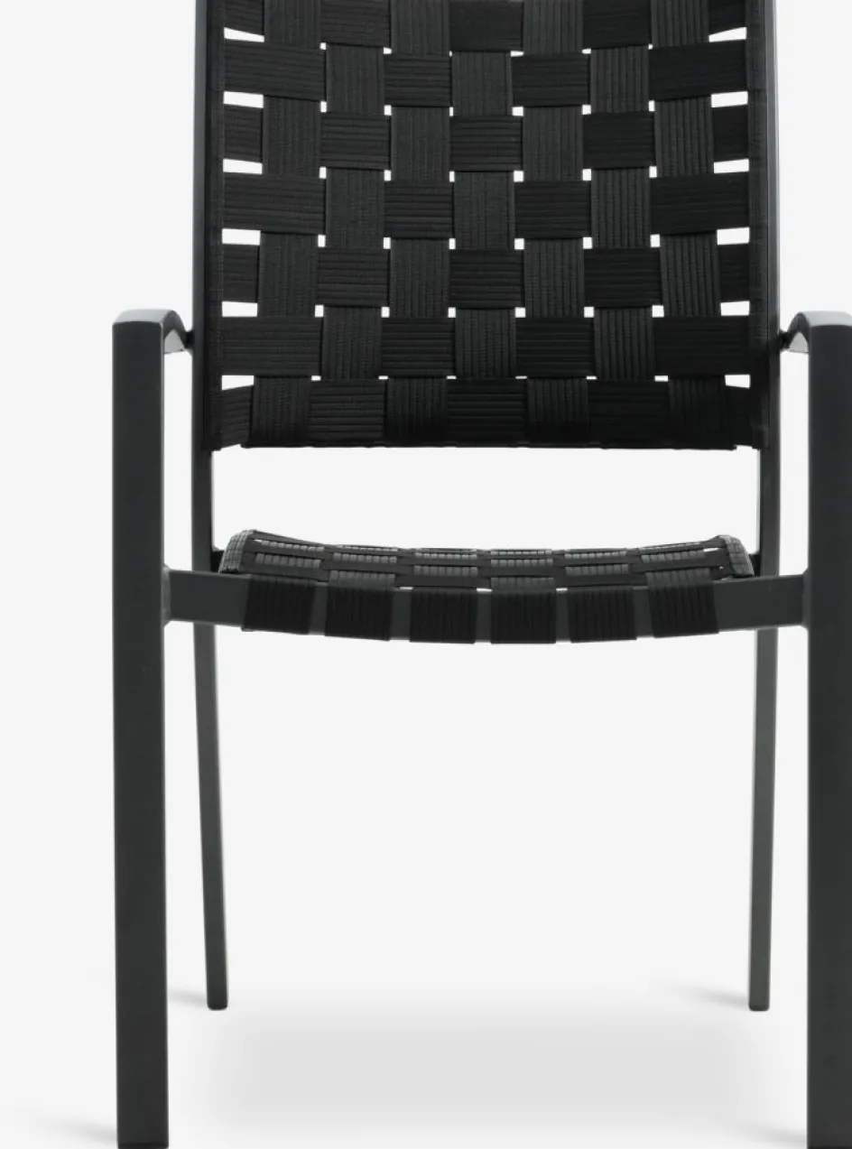 Discount JEKSENSilla apilable JEKSEN negro Sillas De Jardín