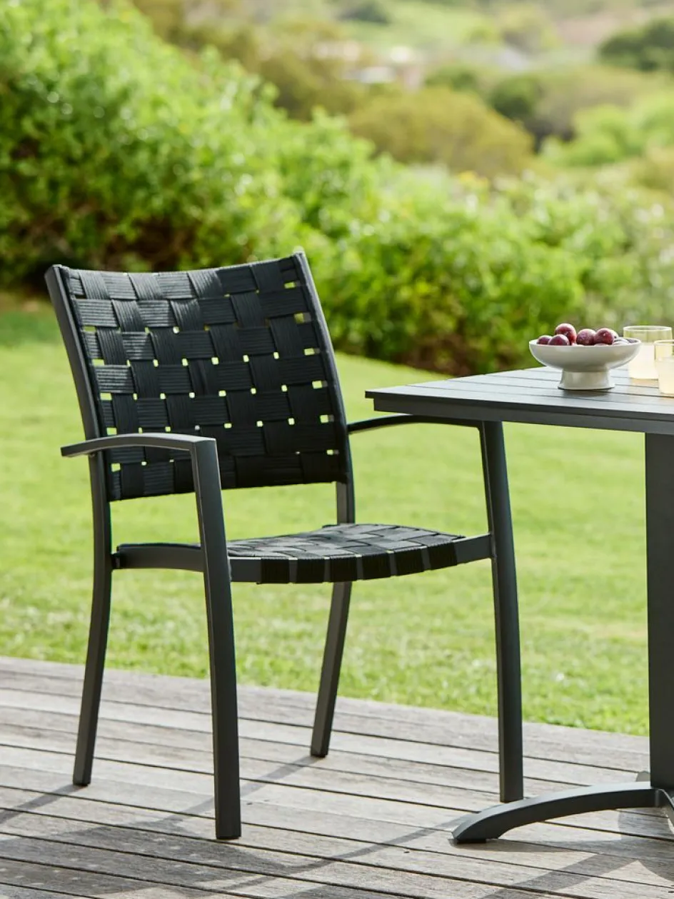 Discount JEKSENSilla apilable JEKSEN negro Sillas De Jardín