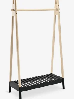 Outlet JENNETBurro para ropa JENNET con estante zapatero natural/negro Burros Para Ropa|Burros Para Ropa