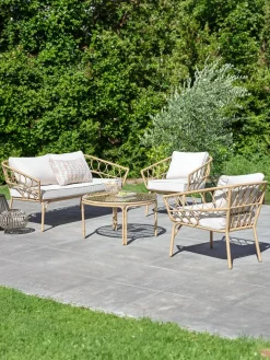 Hot JENNUMMesa de centro de exterior JENNUM Ø80xA44 natural Mesas De Jardín|Muebles De Jardín