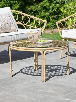 Hot JENNUMMesa de centro de exterior JENNUM Ø80xA44 natural Mesas De Jardín|Muebles De Jardín