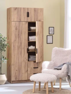 New JENSLEVArmario JENSLEV 96x176 2 puertas color Armarios|Todos Los Armarios